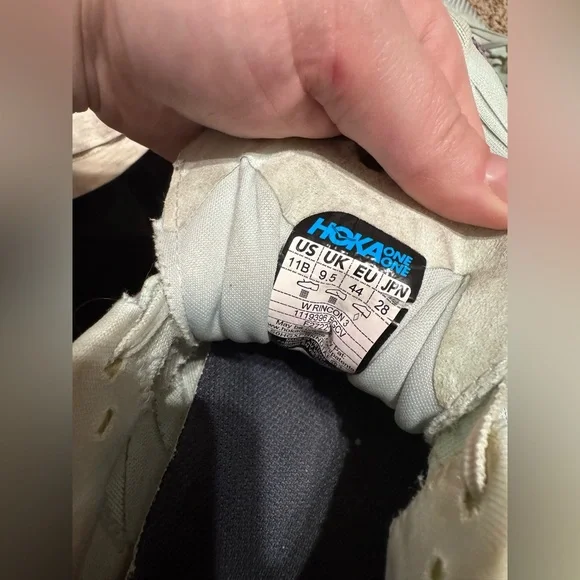 Hoka Sneakers in Light blue and Purple with Orange Logo size 11B - Picture 8 of 8